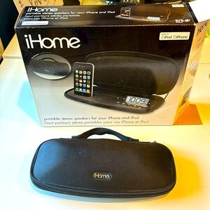 iHome iP38 Portable Stereo Alarm Clock Speaker